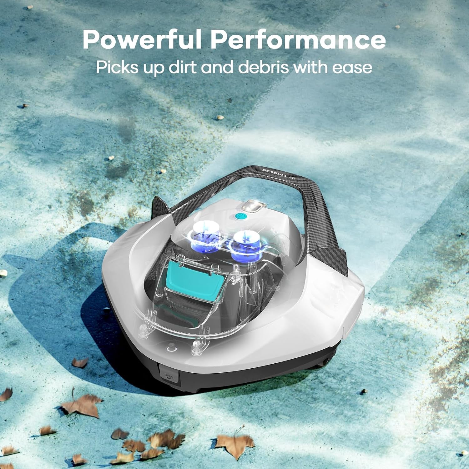 Aiper Seagull SE Cordless Robotic Pool Vacuum Cleaner for Effortless Above-Ground Pool Maintenance