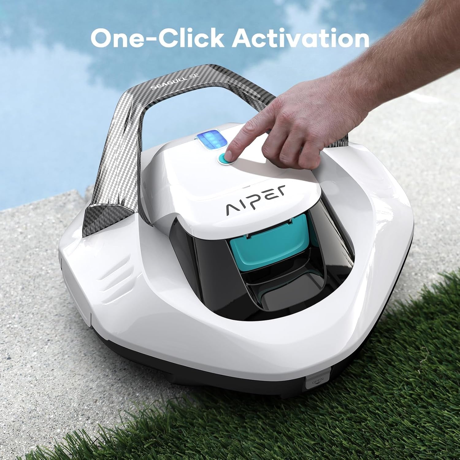 Aiper Seagull SE Cordless Robotic Pool Vacuum Cleaner for Effortless Above-Ground Pool Maintenance